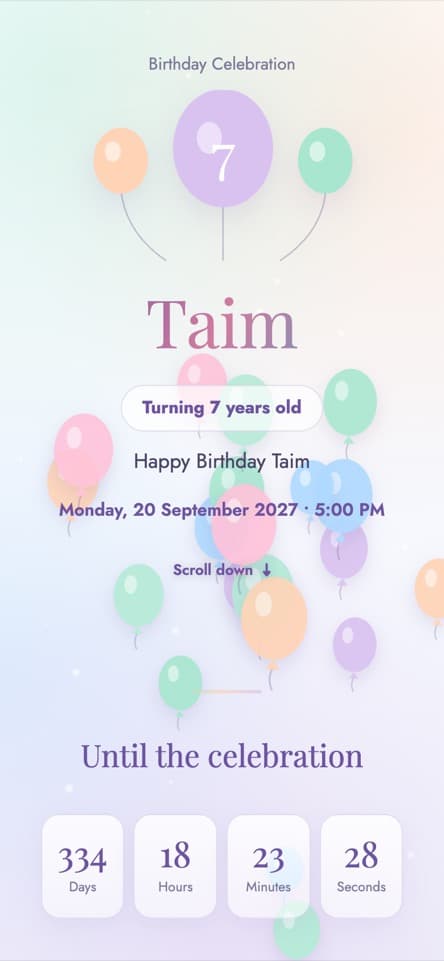 Inside the invitation — Balloons
