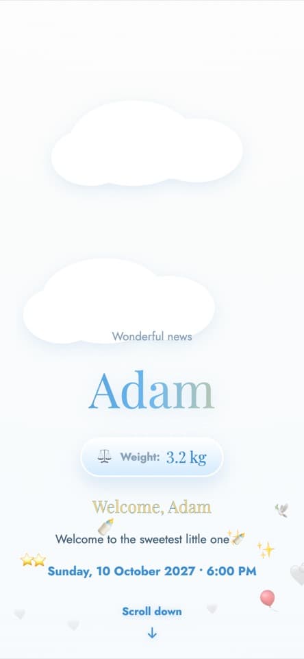 Inside the invitation — Clouds