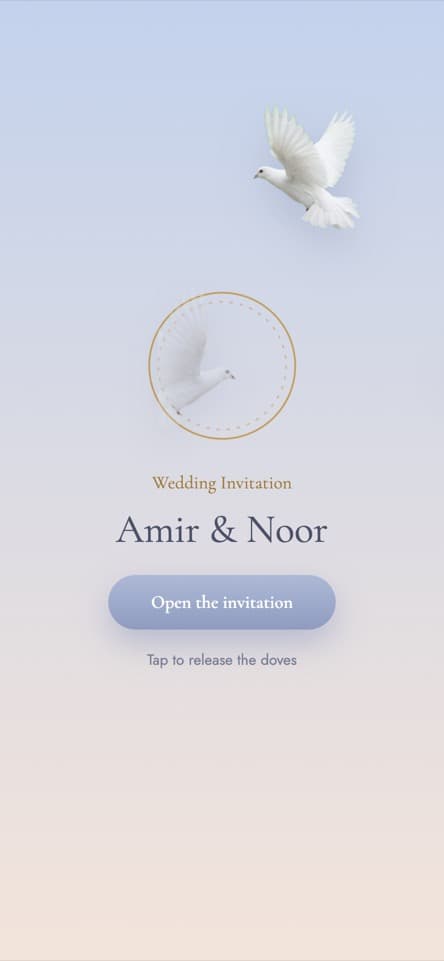 Opening screen — Doves