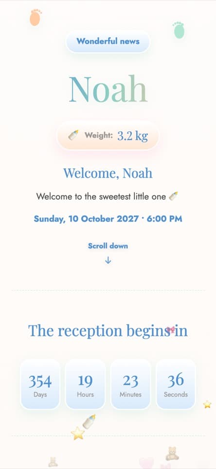 Inside the invitation — Little Steps
