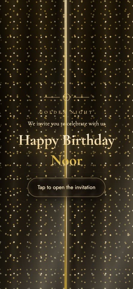 Opening screen — Golden Night