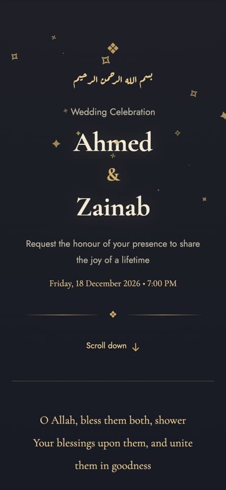 Inside the invitation — Midnight