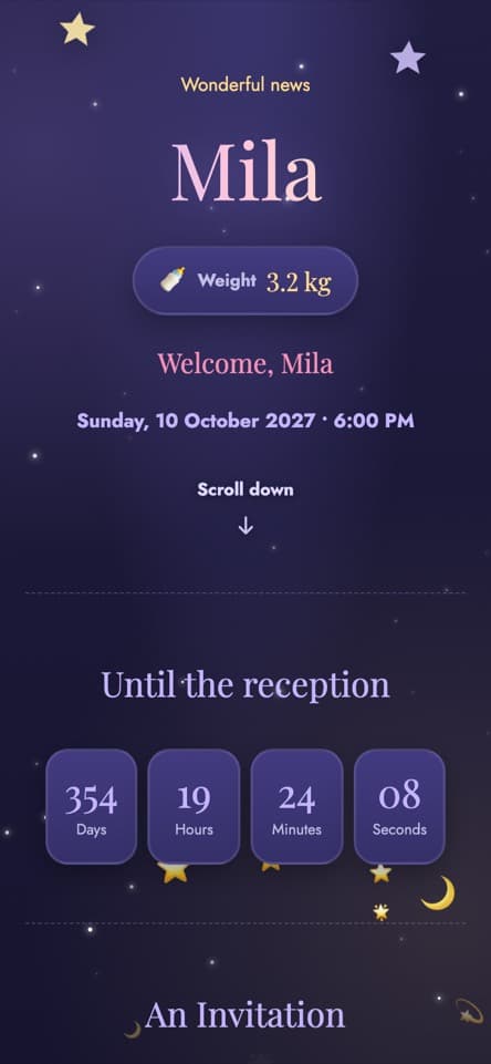Inside the invitation — The Moon
