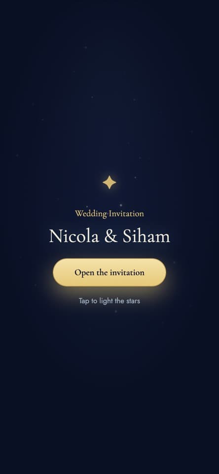 Opening screen — Under the Stars